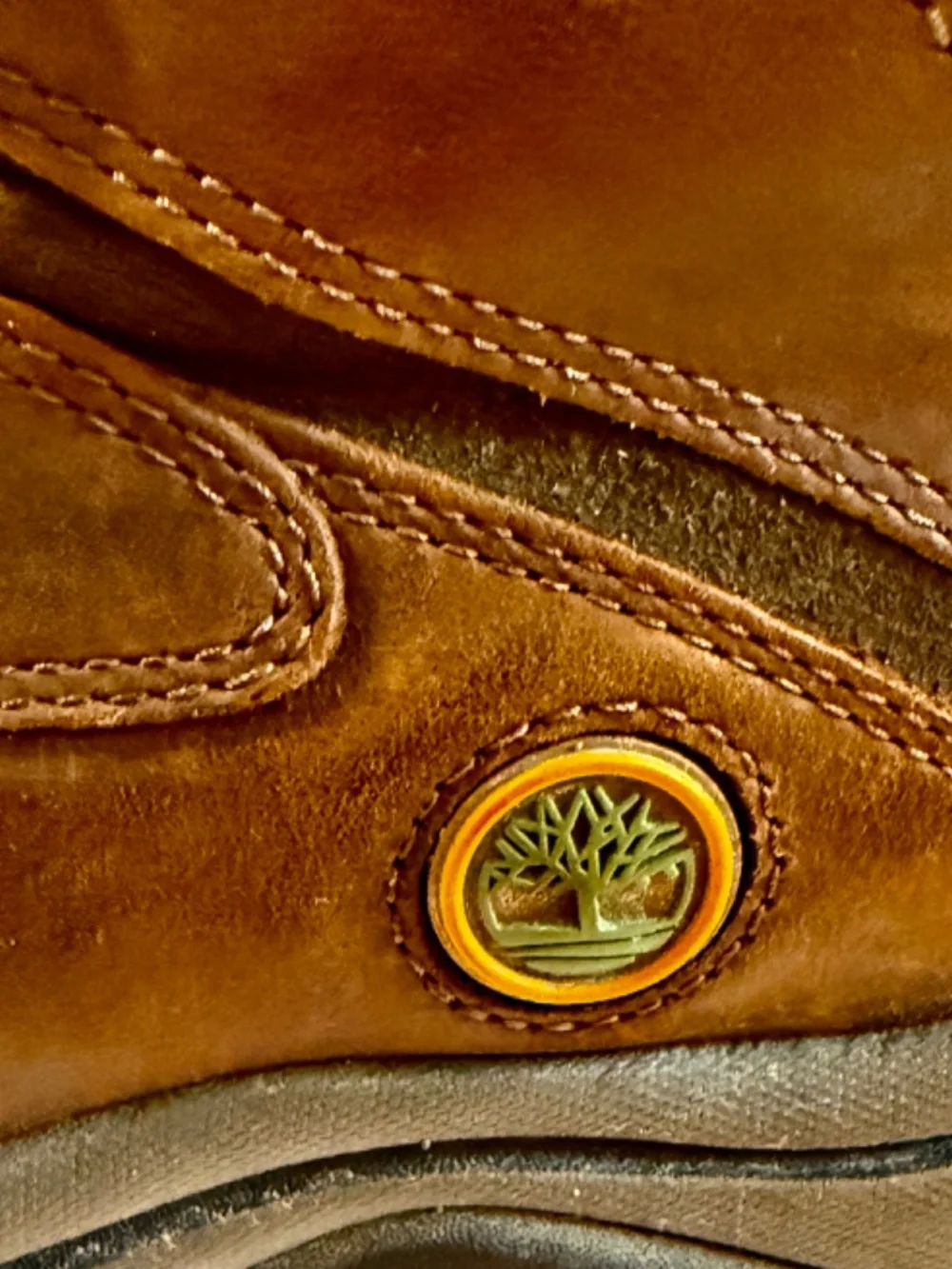 Timberland White Ledge Waterproof Hiking Boots Outdoor Brown Leather Women 8.5